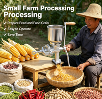 Nouvelle Offre Spéciale : Moulin à Maïs Manuel Sans Alimentation Électrique, Poudre 0,5-2mm, Moulin Économique pour Éleveurs de Bétail en Villages Indonésiens