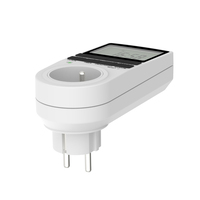 Wattsave Factory Direct EU Plug 230V 16A Interrupteur horaire numérique hebdomadaire pour intérieur, prise économiseur d'énergie IP22, garantie 12 mois, CE