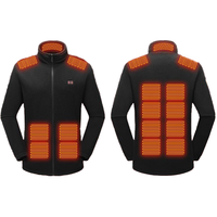 Thermal Warm 15 Zonen USB-Batterie Winter Fleece Mantel Soft Shell beheizte Jacke Herren