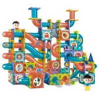 2024 Magic Magnetic Paradise STEM, Bloques de Construcción de Pistas Magnéticas, 128 Piezas, Juguete de Construcción de Tubos de Plástico, Juguete Magnético de Carreras para Niños