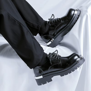 Chaussures habillées de luxe italiennes en PU pour hommes, style Oxford, à lacets, rehaussantes, pour le bureau, décontractées, pour <span class=keywords><strong>mariage</strong></span>, nouvelle collection printemps - Product Image 3