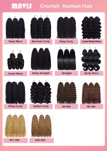 Parrucca <span class=keywords><strong>Afro</strong></span> Ricci a Crochet con Estensioni Pre-Incollate, Doppia Tessitura a Macchina, Capelli Umani Vietnamiti Ricci alla Francese Permanenti - Product Image 6