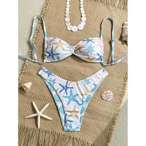 Traje de Baño Triangular Personalizado, Bikini Personalizado con Diseño Oceánico, Diseñador Asiático, Ecológico, de Secado Rápido, Transpirable, Conjunto de 2 Piezas - Product Image 3