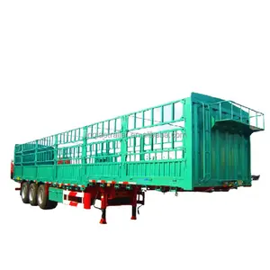 JINQIAO 3 Axles 40Ft 12M 12.5M 40Ton 50Tons Side Wall Fence Cargo Semi Truck Trailer For Sale