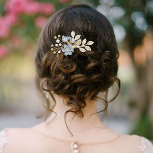Diskon besar klip pin rambut mutiara Spiral putar sisir samping pernikahan bunga berkelas untuk pengiring pengantin wanita gadis - Product Image 3