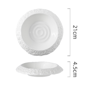 Assiettes de repas <span class=keywords><strong>fines</strong></span> Fournisseur de <span class=keywords><strong>restaurant</strong></span> Chef Platos Para <span class=keywords><strong>Restaurant</strong></span> Assiettes en céramique Passe au lave-vaisselle Assiette à soupe pour pâtes de roche à la mode - Product Image 6