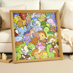 <span class=keywords><strong>Puzzles</strong></span> <span class=keywords><strong>à</strong></span> colorier dessinés <span class=keywords><strong>à</strong></span> la main avec <span class=keywords><strong>des</strong></span> formes uniques - Ensemble de <span class=keywords><strong>puzzles</strong></span> <span class=keywords><strong>à</strong></span> colorier avec cadre photo DIY et motifs de chats pour un divertissement artistique créatif - Product Image 3