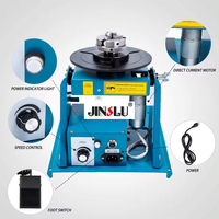 JINSLU BY-10 10kg Certifié CE Positionneur de soudage rotatif pour tuyaux et pièces, Table de soudage, Mini mandrin, Support de torche 2-10 tr/min