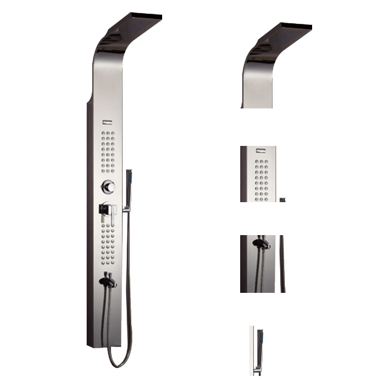 High Strength Factory Supply Waterfall 4 Ways Diverter Valve Smart Bathroom Set Stainless Steel Shower Panel