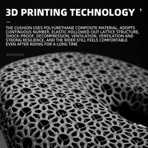 Funda de Asiento para Bicicleta de Montaña ROCKBROS, Impresa en 3D, Cojín Suave Antideslizante, Cómodo y Transpirable para Bicicletas de Carretera, Estilo Simple - Product Image 5