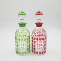 Bouteilles arabes peintes à la main de couleur personnalisée 150 ml Bouteilles en verre avec bouchon en verre Bouteilles de parfum Oud Décanteur Bouteilles d'huile Oud