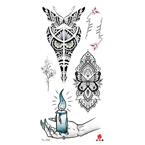 Adesivo Sexy del tatuaggio del seno del petto delle donne disegno <span class=keywords><strong>Anime</strong></span> del fiore 3D <span class=keywords><strong>tatuaggi</strong></span> temporanei dell'ombelico - Product Image 4