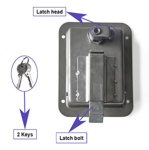 RV Toolbox Paddle Handle <strong>Lock</strong> with Key Locking Truck Trailer Door Cabinet Embedded <strong>Panel</strong> Stainless Steel <strong>Latch</strong> - Product Image 4