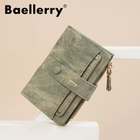Dompet Wanita Lucu BAELLERRY 2025 Baru dengan Kancing dan Ritsleting Logam, Dapat Dikustomisasi, Grosir Pabrik, untuk Wanita