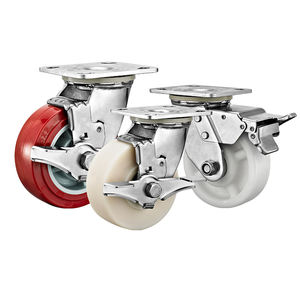 4 "5" 6 "8" Edelstahl-Lenkräder Hochleistungs-PA/<span class=keywords><strong>PU</strong></span>/TPR/Massivstahl-Wagen rollen Industrielle Rostschutz rollen Rollen - Product Image 6