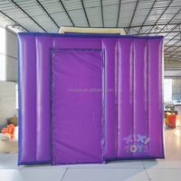 Cabine de DJ gonflable à éclairage LED personnalisée pour les boîtes de nuit et les fêtes type tente Radio Cabine de DJ Studio Salle Cube