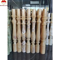 Balustre d'escalier en marbre blanc ou en albâtre personnalisé pour hôtel ou villa, intérieur, main courante d'escalier en pierre naturelle, pilier