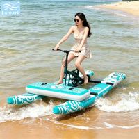 Vélo aquatique SUP long à ponton pour une personne, cadre en aluminium avec plateforme flottante avant, rapide pour la mer, rangement facile, de Chine Lumark