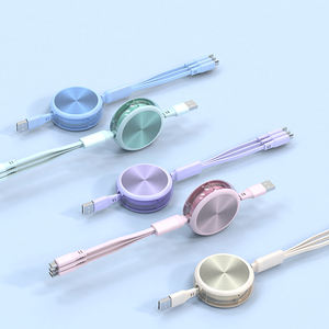 Cargador USB 2 en 1 de Fábrica OEM para Android, Cable de Carga Rápida USB Tipo C, Cargador Retráctil, Cable USB 3 en 1 con Enrollador - Product Image 6