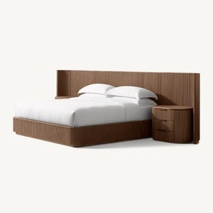 Nieuwe Stijl Rijke Graan Houten <span class=keywords><strong>Bed</strong></span> Europese Eiken Zacht <span class=keywords><strong>Bed</strong></span> Met Kingsize - Product Image 2