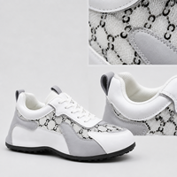 OEM ODM Baskets de mode décontractées à lacets, à profil bas, à motif géométrique, avec semelle intermédiaire en EVA, tige respirante, personnalisables