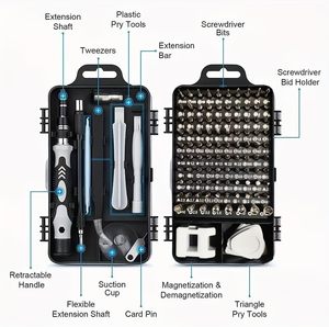 Kit <span class=keywords><strong>de</strong></span> Herramientas <span class=keywords><strong>de</strong></span> Reparación Profesional <span class=keywords><strong>de</strong></span> Precisión, Juego <span class=keywords><strong>de</strong></span> Destornilladores <span class=keywords><strong>de</strong></span> 114 Piezas, Mango Magnético Antideslizante, Pinzas para Teléfonos Móviles Electrónicos - Product Image 5