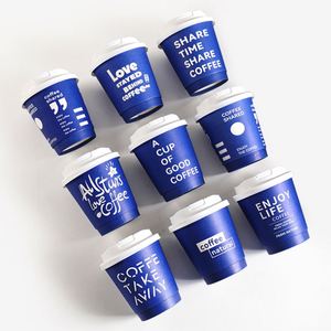 Biodegradable <b>Disposable</b> Paper <b>Cup</b> 12oz 16oz 20oz Hot Drink Coffee Double-walled Paper <b>Cups</b> with Lids - Product Image 2