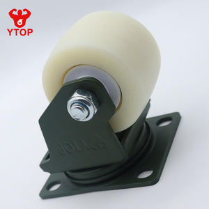 YTOP Nylon(MC)+Manganstahl 3-Zoll Weiße Schwenkbare Bremsrollen für Schränke Mittelschwere Industrieräder mit 900KG Tragfähigkeit - Product Image 3