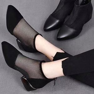 Nuove Scarpe Eleganti Nuoyi in Pelle PU con Zip, Nere, con Punta, per Matrimoni e Feste, Tacchi Alti di Lusso da Donna - Product Image 2
