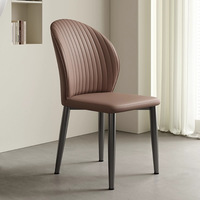 2025 nouveau Style italien Designer maison salle à manger chaise luxe minimaliste moderne dossier lumière haut de gamme Simple salon meubles