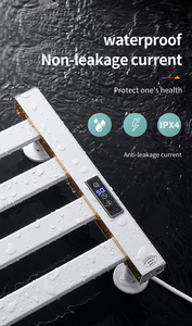 Vente en gros Porte-serviettes électrique pliant intelligent en fibre de carbone pour salle de bain, sèche-serviettes électrique chauffant - Product Image 5