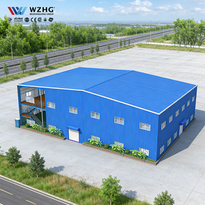 Hangar industriel à grande portée en acier avec poutres en H robustes et une durée de vie de 50 ans pour atelier de grande envergure, revêtement anticorrosion - Product Image 1