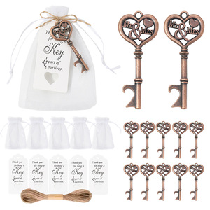 Llavero abridor de botellas con colgante para boda, recuerdo de fiesta con etiqueta y bolsa para decoración de bodas - Product Image 2