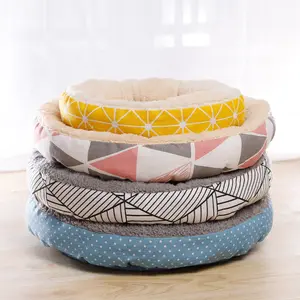 Dog Beds for Small Dogs - Round Cat Beds for Indoor Cats, Washable Pet Bed for Puppy and Kitten with Slip-Resistant Bottom