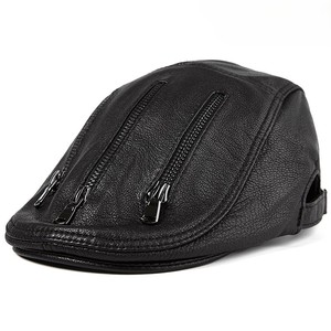Boinas J215 <span class=keywords><strong>para</strong></span> <span class=keywords><strong>Hombre</strong></span>, <span class=keywords><strong>Gorras</strong></span> Planas de Cuero, Gorra Ivy Ajustable <span class=keywords><strong>para</strong></span> <span class=keywords><strong>Hombre</strong></span>, Gorra con Cremallera, Piel de Oveja de Primera Calidad, <span class=keywords><strong>Gorras</strong></span> <span class=keywords><strong>Italianas</strong></span> con Visera - Product Image 6