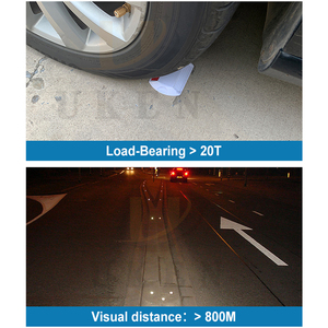 Tải trọng cao mang mạnh mẽ đường phản xạ Nhà Máy Giá reflectorized nhựa Lane vỉa hè đánh dấu 3m vàng phản chiếu đường Stud - Product Image 3