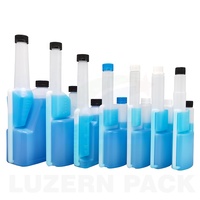 Bouteille doseuse à double compartiment en PEHD de 1000 ml (32 oz) avec bouchon à vis inviolable, compatible essence, impression sérigraphique