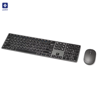 Ensemble clavier et souris sans fil 104 touches, design ultra-plat à ciseaux, 2.4G rechargeable, récepteur USB multimédia, certifié CE 1