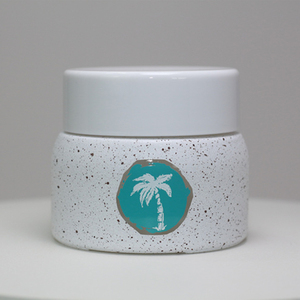 ขวดแก้วขนาด50กรัมพร้อมฝาขวดแก้วสีขาวสเปรย์แบบสัมผัสพื้นผิวทราย - Product Image 2