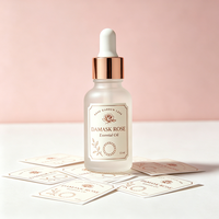 Solution d'étiquettes personnalisées pour flacons de cosmétiques TEDDY, transparentes avec estampage à chaud dorée, adhésives, étiquettes de parfum