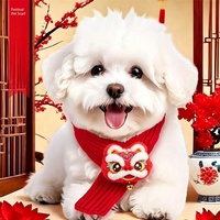Écharpe pour animaux de compagnie pour chats et chiens, réglable, décoration de Noël, en acrylique, style classique et moderne