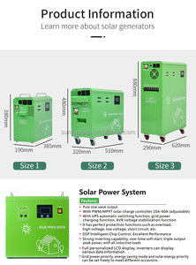 Station d'alimentation solaire portable 300W 500W 800W 1000W 2000W 3000W 5000W Système solaire hors réseau 1kW 2kW 3kW 5kW Générateur domestique - Product Image 4