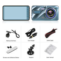 Caméra embarquée Vision nocturne Objectif double avant/arrière Enregistreur DVR de voiture avec enregistrement en boucle Enregistreur vidéo WiFi 1080P