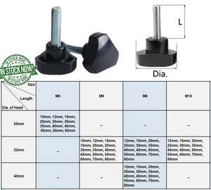 <span class=keywords><strong>Tornillo</strong></span> de ala de pulgar, perilla de cámara azul, tornillos de plástico, cabeza en T, 6, 32 - Product Image 3
