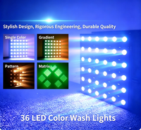 Luz LED Par RGB Profesional de Alta Luminosidad IP33, Matriz Dorada de 36*3W, DMX512 Maestro-Esclavo, 6 Ángulos de Haz, CRI77, para Escenario