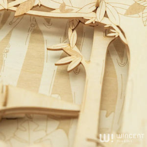 Wincent OEM ODM forniture artigianali tirannosauro T-REX fai da te modelli 3D cartolina bambini dinosauro puzzle fai da te giocattoli in legno 2024 - Product Image 4