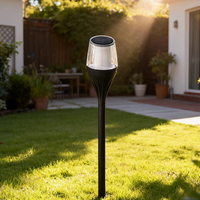 Lampe solaire à LED ambre de haute qualité en ABS et PC, étanche IP65, pour extérieur, avec contrôle de la lumière, idéale pour le jardin