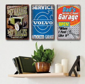 Insegne Decorative da Parete per Garage Auto da Corsa in Metallo Dorato Stile Vintage Super Moderno per Uomini, Targhe per Stazioni di Servizio - Product Image 4