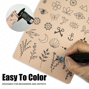 Maquillage permanent Petit <span class=keywords><strong>tatouage</strong></span> minuscule Practice Skin Silicone Pré-impression Fine Line Latex Skin Practice avec Constellation Design - Product Image 5