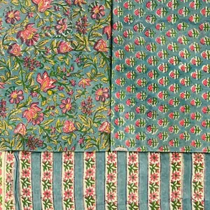 Hand block printed 100% cotton Fabric for Dress Clothing wholesaler by the Yard at factory rate Supplier H-41
